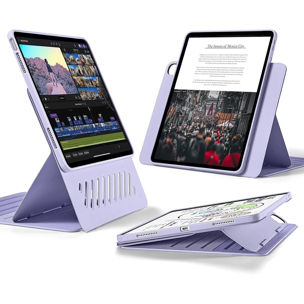 ESR Shift iPad Air 13in Case M3 M2 2024 2025 Purple Stand